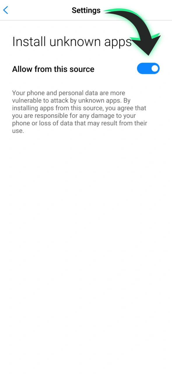 Enable installing at the settings to get BC Game android app.