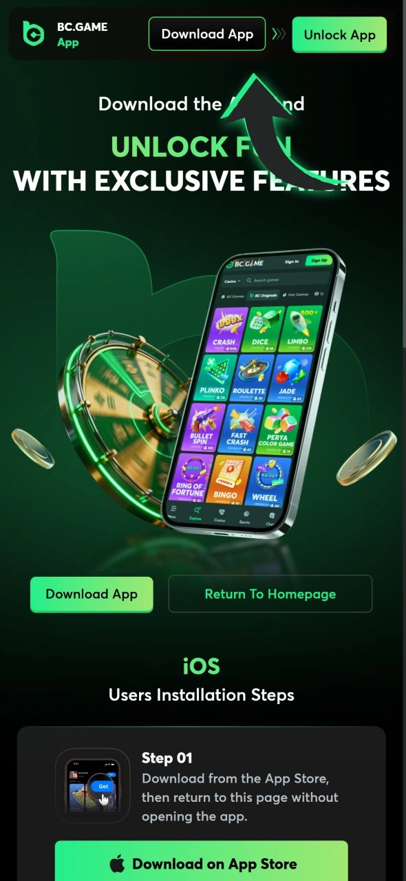 Download BC Game app before your sports betting.