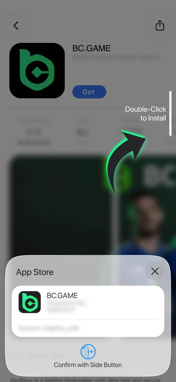 Start downloading iOS BC Game app.