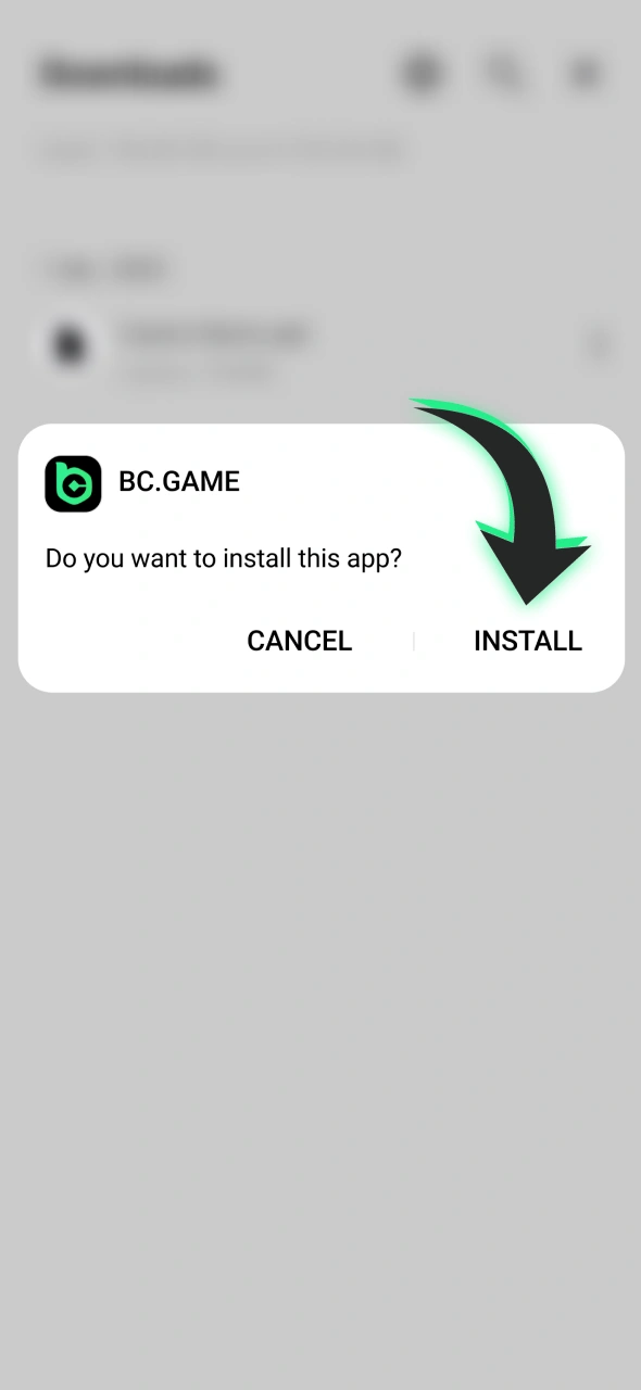 Click this buttonn to install android BC Game Aviator app.