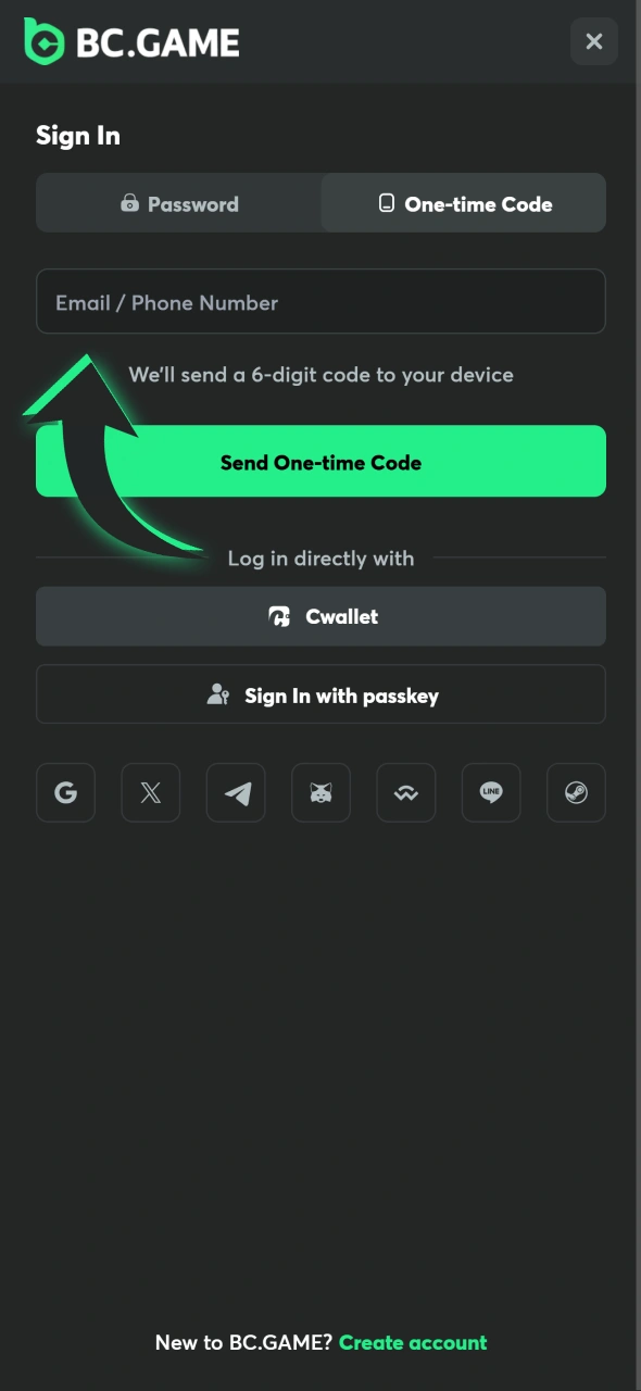 Log into BC Game android app and start playing Aviator.