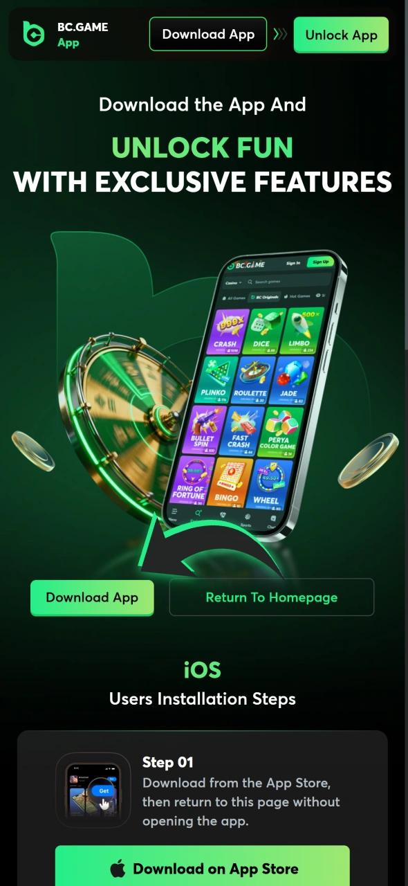 Get Aviator BC Game iOS app at official website.