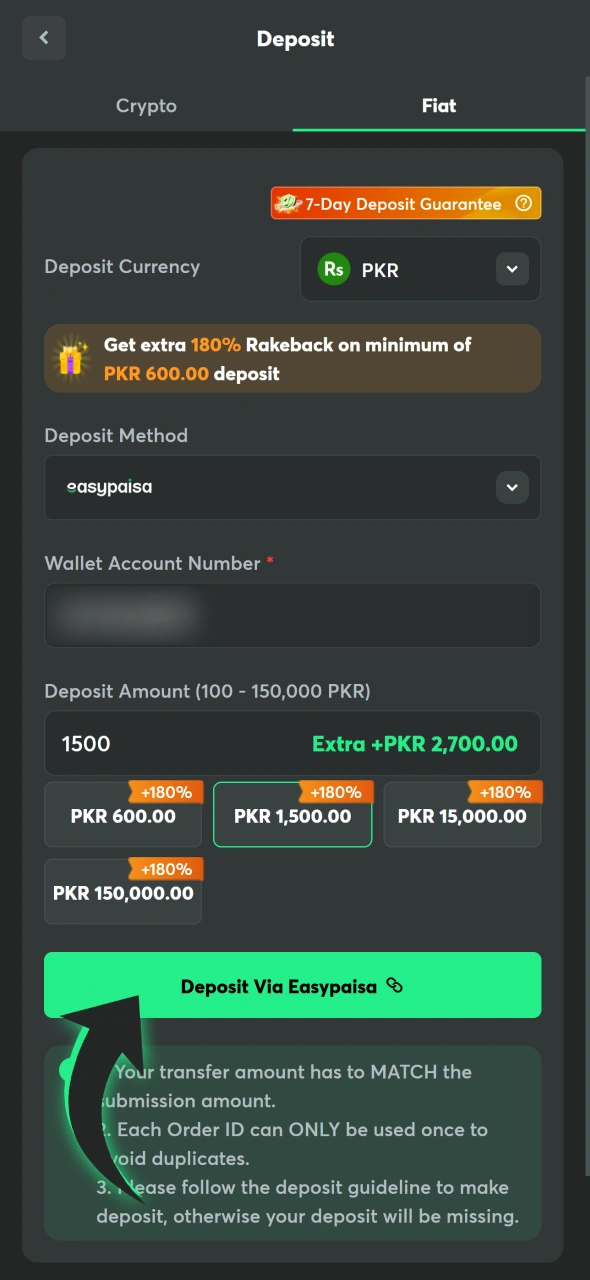 Confirm your BC Game deposit to get extra welcome bonus money for gambling.