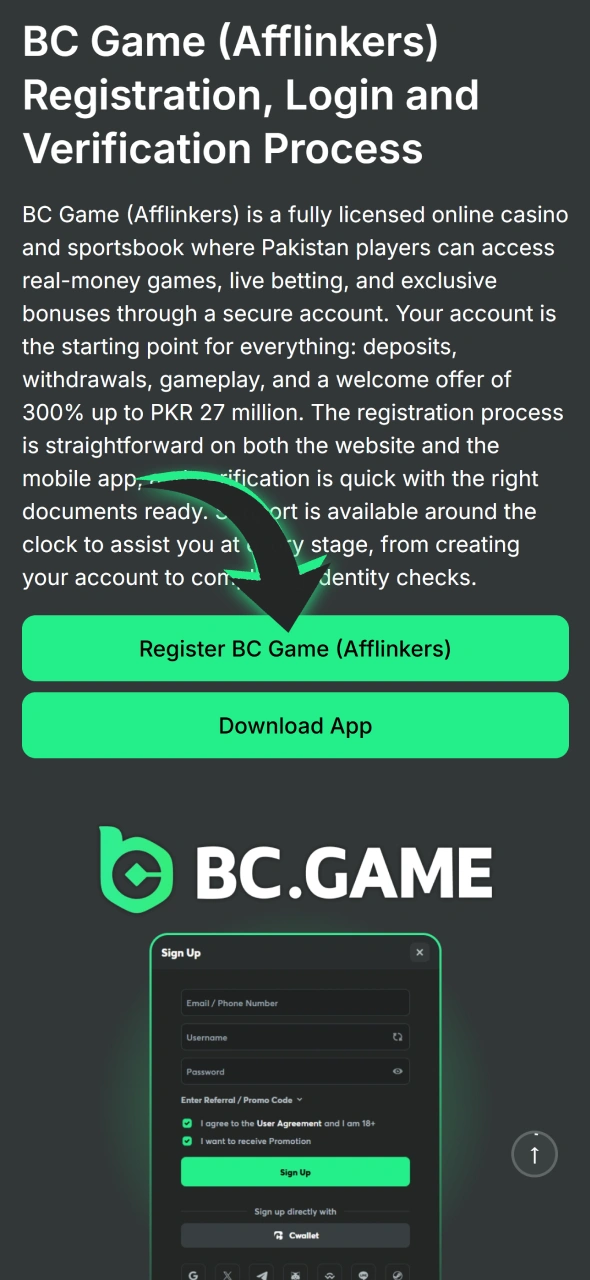Open BC Game registration form from this page.