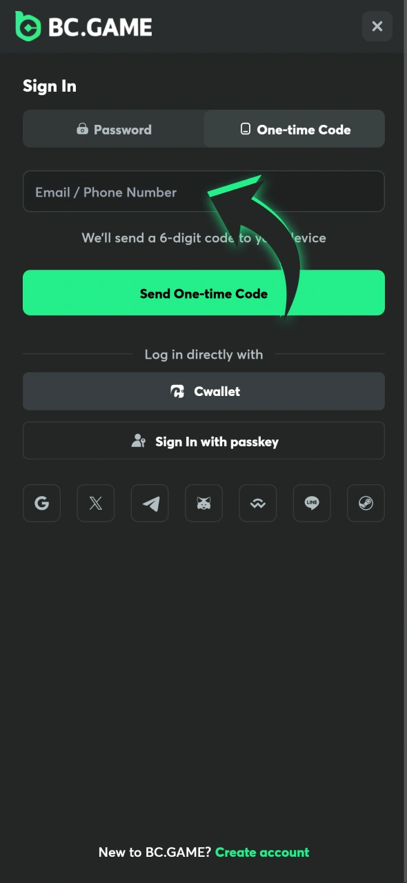 Login to your BC Game account to start playing slots.