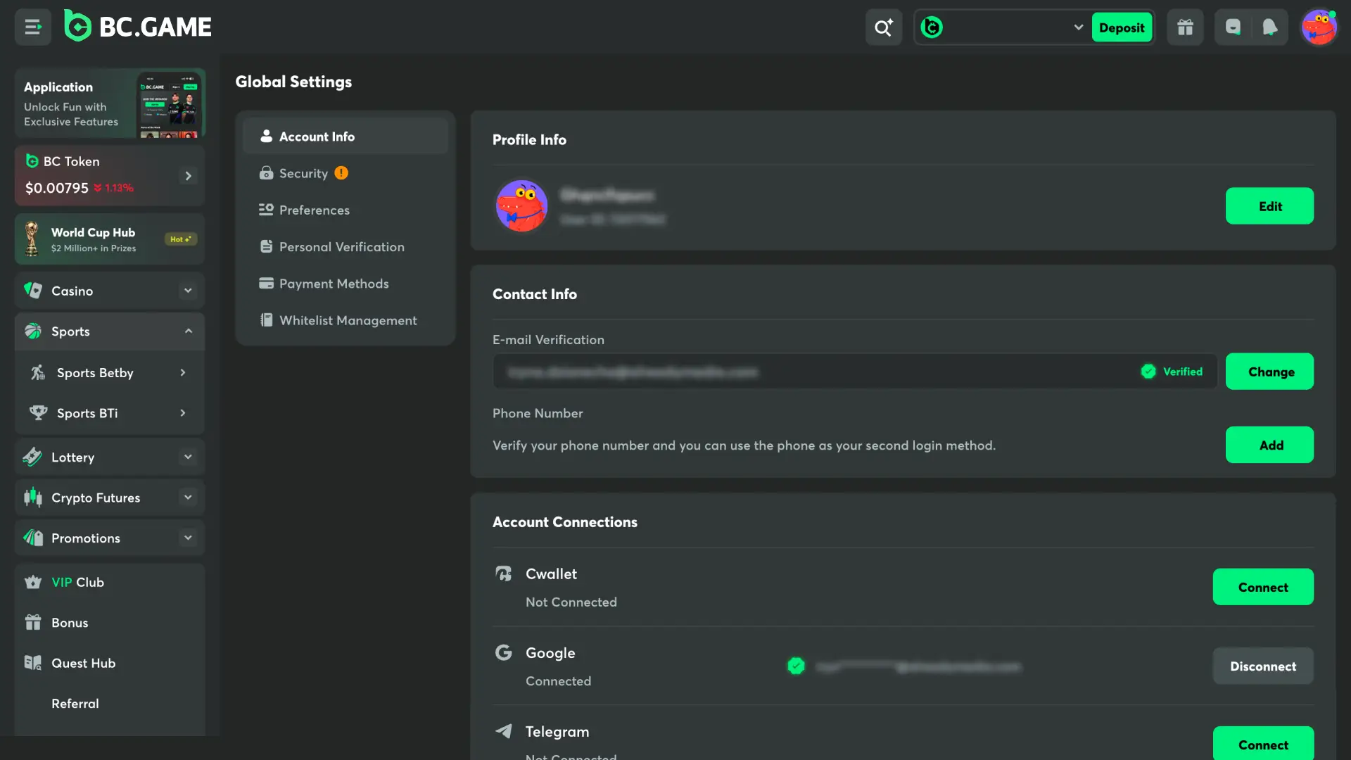 Complete your profile details to verify your account for Esports wagering.