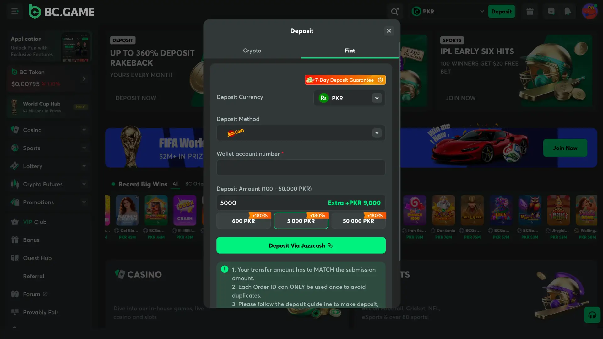 Make your first deposit and claim your football betting bonus.