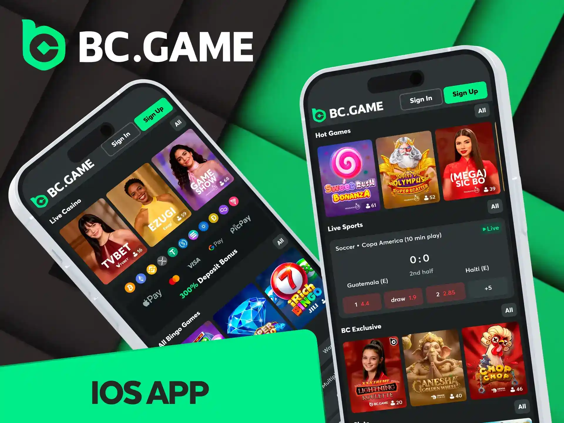 Get the BC Game app on iOS.