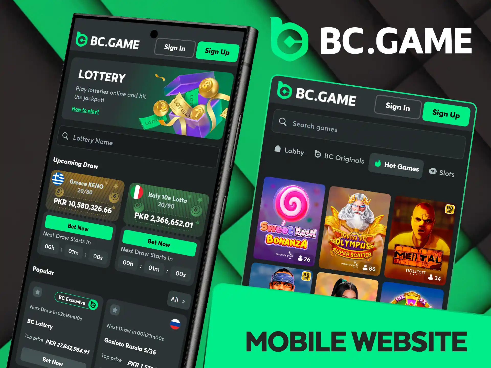 Access the BC Game mobile website easily.