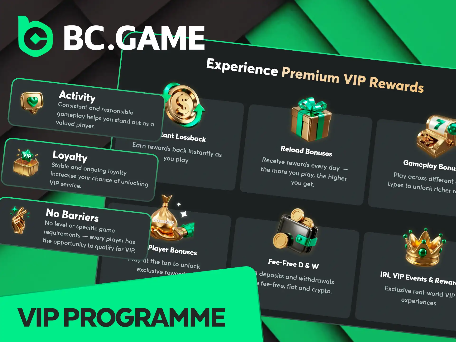 Join the exclusive BC Game VIP club.