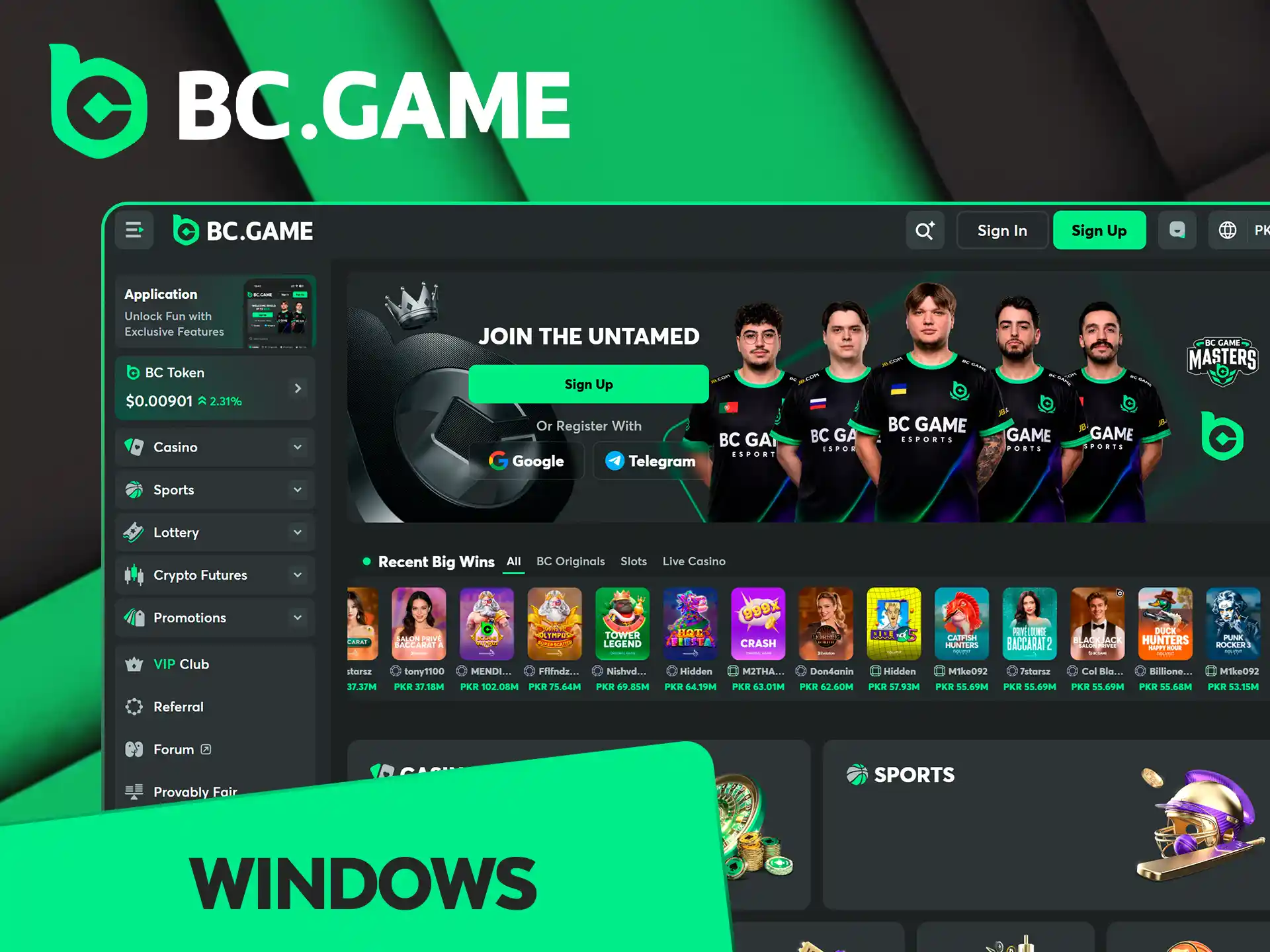 Play BC Game on your Windows PC.