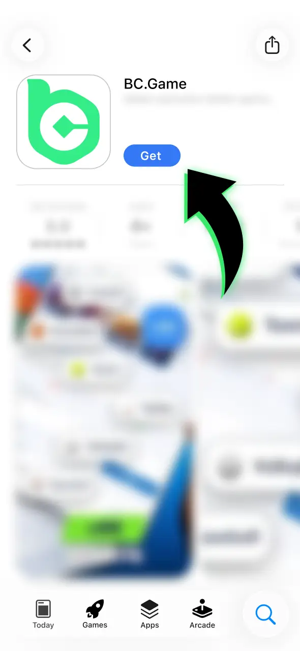 Install the iOS version of the BC Game app for tennis wagering.